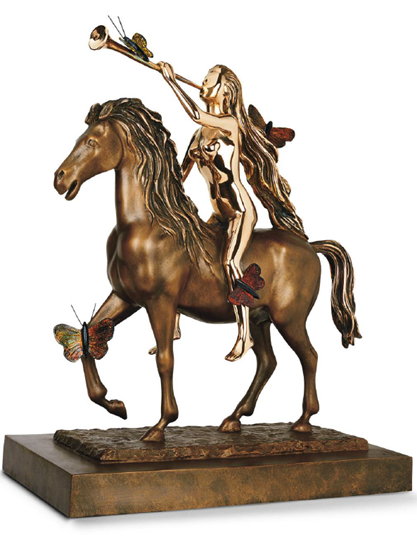 Lady Godiva With Butterflies by Salvador Dali - Bronze Sculpture